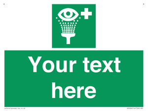 Custom Eye Wash Station Sign